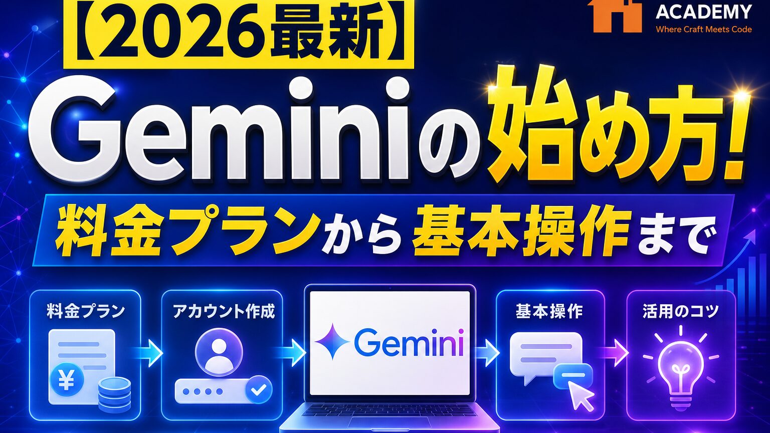 【2026最新】Geminiの始め方！料金プランから基本操作まで
