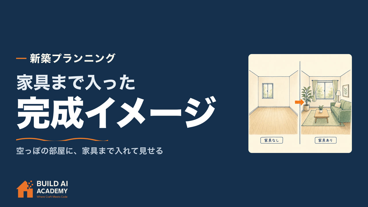 家具まで入って完成イメージ AIインテリアコーディネートのつくり方