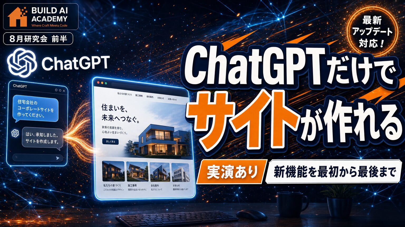 【Build AI Academy8月定例 前半】ChatGPTだけでサイトが作れる！最新機能『Site』の紹介